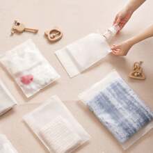 5 حقائب تخزين للسفر، من البولي إيثيلين مع سحاب إغلاق سميك لتنظيم الملابس والأحذية والمكياج، شفافة مقاومة للماء وقابلة للنقل، مريحة للرحلات والاستخدام المنزلي، هدية عملية وناعمة