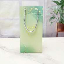 Set de 5 bolsas de regalo tipo tote con diseño de mármol dorado, vaso aislado, bolsas de regalo con empaque vertical elegante con flor, bolsas de regalo premium para fiesta y obsequios