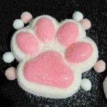 1 件超柔软大猫爪捏软蜡玩具坐立不安挤压玩具，非常适合节日礼物、小礼物装饰可爱有趣......（毛绒猫爪） - 彩色 - 查看 6