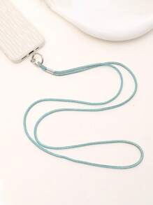 1 pieza Cinta con brillos, cristales y strass con llavero y porta identificación, 7 colores, 65cm de largo, accesorio de moda para móvil, adecuado para todos los regalos de ocasiones, madre, familia, amigos, cumpleaños, vacaciones, adorno para teléfono, cadena para teléfono - Multicolor - Ver 7