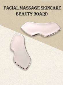 2pcs Stainless Steel Gua Sha Massage Board, Heart & Dolphin Shaped, Face, Neck, Lymphatic Drainage, Full Body Muscle Relaxation