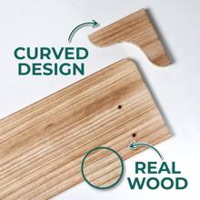 17 Inch (6 Pack) - Easy To Install, Template And Video Included - Long Shelf For Bedroom, Easy Shelves For Wall, Wall Shelves For Bedroom