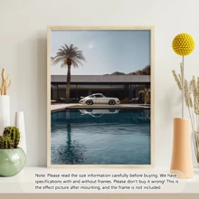 1 bức tranh in Canvas phong cảnh cây cọ và ô tô cổ điển - Trang trí nghệ thuật treo tường, Áp phích phong cách cổ điển, hiện đại cho phòng ngủ, văn phòng, phòng khách, trang trí lớp học - Tranh chân dung sáp ong trong nhà để trang trí văn phòng tại nhà, quà tặng lý tưởng, có hoặc không có khung Quà tặng sinh nhật tốt nghiệp - Nhiều màu - Xem 7