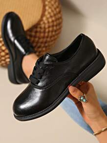 Women's Lace-Up Oxford Vintage Leather Shoes