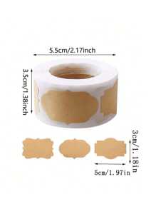 500 Pcs/Roll, Kraft Paper Label Stickers,Used For Gift Sealing Decoration, Item Classification Name Stickers (Multiple Styles To Choose From) - Multicolor - View 10