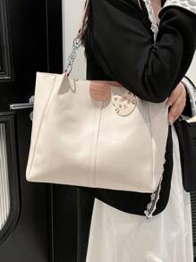 1pc Fashion High Capacity Commuter Versatile Tote Bag, Women's New Design Shoulder Bag 2025