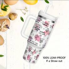 1 40 Oz Stainless Steel Tumbler Cup With Lid And Straw, Gift For Women And Moms, Incontain BPA , Suitable For Hot And Cold Beverages, Christmas, Thanksgiving, Valentine's Day, Mother's Day, Graduation Gifts. Perfect For Everyday Life, Home And Kitchen Use