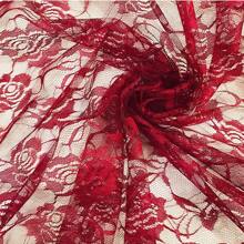 Lace Fabric In Multiple Sizes & Colors: 59inch*39.37inch /150cm*100cm /150cm*200cm /150cm*300cm /150cm*500cm Floral Rose Knitted Lace Fabric, Non-Stretch, Black, White, Beige, Sky Blue, Burgundy, Pink, Purple, For DIY Clothing, Wedding Dress, Sewing, Home Curtain, Door Curtain, Wedding Decor, Party Decor, Sports Festival Headpiece, Ribbon Decorations