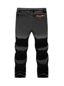 Outdoor Quick-Dry Pants, Men's Lightweight Hiking Mountain Climbing Trousers, Summer - Black - View 2