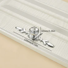 1 Pc Luxury Crystal Handles Zinc Alloy Single Hole Furniture Handle Cabinet Door Pulls Wardrobe Dresser Drawer Knobs Furniture Hardware