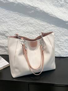 1pc Fashion High Capacity Commuter Versatile Tote Bag, Women's New Design Shoulder Bag 2025