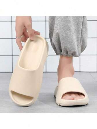 Men Comfortable Soft Sole Slippers, Casual Strap Slip-On, Quick Dry, Suitable For Beach, Vacation And Outdoor Wear