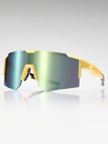 男女通用户外运动时尚眼镜，半框设计彩色镜片，适合户外运动、骑行、跑步、徒步旅行、日常时尚、夏季海滩度假街拍、户外、旅行