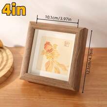 3 قطع إطارات صور خشبية مربعة صغيرة عصرية مع زجاج حقيقي، تصميم مجوف بحجم 4 بوصة مناسبة للوحات والصور، ديكور مثالي للمكتب لعيد الأم، عيد الأب، عيد الفصح، ، التخرج - متعدد الألوان - مشاهدة 8
