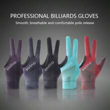 1pc Professional Snooker/Pool Sports Glove, Full Finger Billiard Glove, Thin & Soft Comfortable, High Elastic Polyester Fabric, Multiple Colors, Unisex