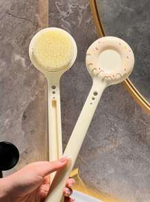 1 pieza Cepillo de espalda de mango largo, revitalizante masaje de barro, no necesita que nadie le frote la espalda con una toalla