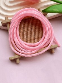 4.6ft Braided Charger Protector - Anti-Snap Spring Sleeve For USB Cables Headphones ,Cord Organizer, Durable Phone Charger Saver For Travel, Car, Desk, College Dorm Essentials - Multicolor - View 9