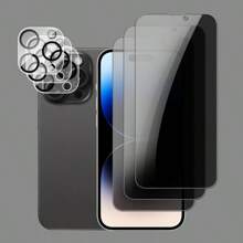 6er Set: 3 Stück Anti-Spähschutz gehärtetes Glas Displayschutz + 3 Stück 3D Kamera Linsenschutz, 1:1 Hochauflösende Klarheit, kratzfest, langanhaltend, geeignet für Apple iPhone X/XR/11/12/13/14/15/16/16Pro/16Plus/16Pro Max/16e Komplette Serie
