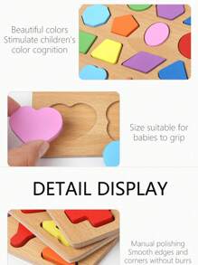 1/3pcs Wooden Digital Alphabet Geometric Building Blocks Hand Grab Board Toys Children's English Early Education Jigsaw Puzzle Toys Children's Digital Puzzle Building Blocks Early Childhood Education Wooden Matching Teaching Toys