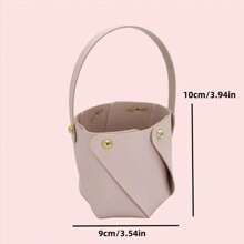 2pcs/6pcs PU Leather Wedding Accessory Handbag, Reusable Wedding Candy Gift Bag, Detachable & Combinable, Multiple Colors Available