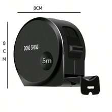 1pc New Black And Gold Steel Tape Measure With Reinforced & Anti-Wear & Anti-Fall Ruler Box - Black - View 5