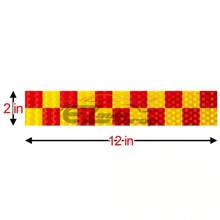 DOT-C2 Conspicuity Checker Reflective Tape - 1 Foot Per Stripe For Enhanced Safety Warning On Trailers - Black / White - View 5