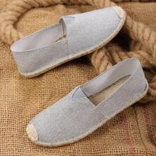 Breathable Quick-Drying Anti-Slip Woven Fisherman Shoes, Linen Shoes, Casual Shoes For Unisex - Grey - View 5
