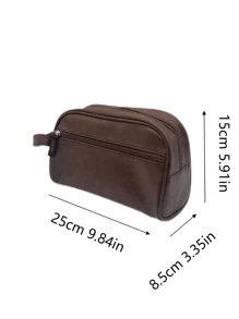 Portable Travel Toiletry Organizer Bag Men Clutch Bag Handbag Wristlet Bag Purses Anti Theft Bag Carry On College Dorm Essentials Pu Leather Holiday Essentials Business Fall Stuff Anti-Theft Lightweight Gift Christmas Gifts For Men Bags Summer Brown Bag School The Sporty Life Men Wallet Vacation Bag Pack Handbags Spring Vintage Mini Bag Small Bag Pillow Bag Men