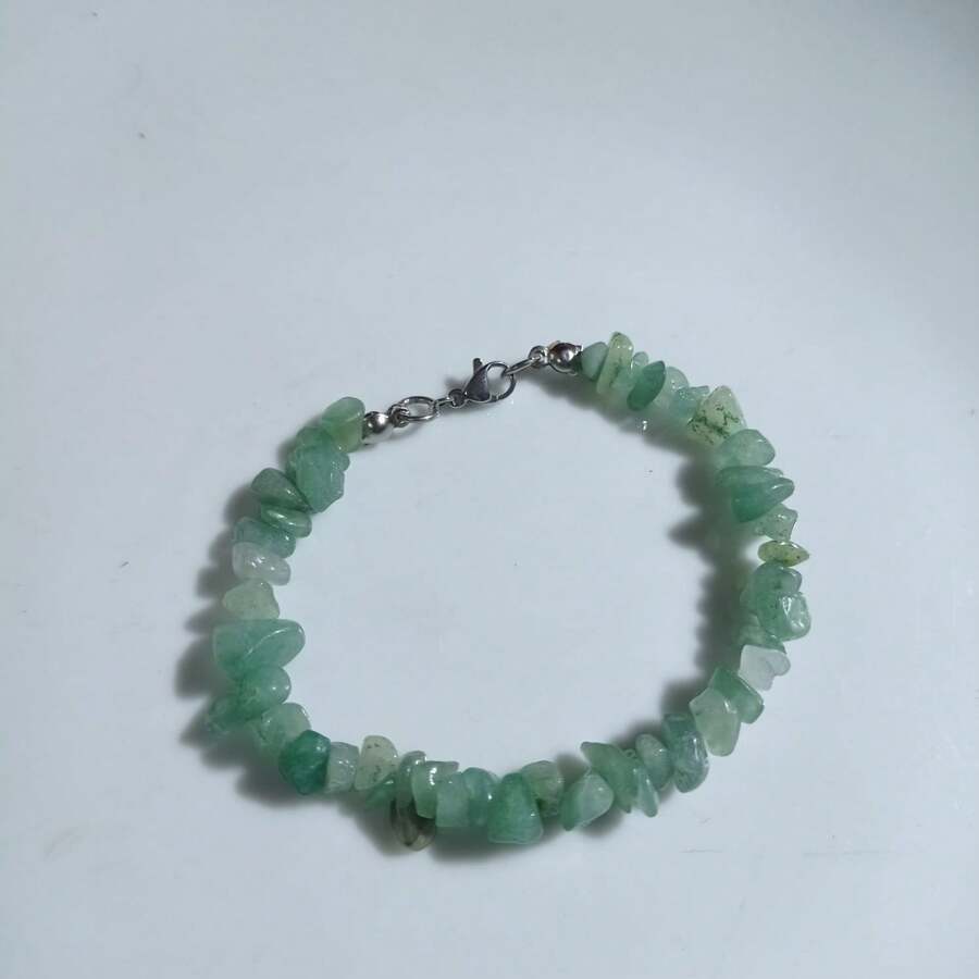 Pulseira de quartzo verde natural pedra da saúde - Verde - Visão 1