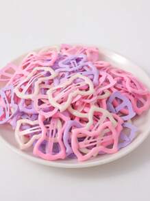 100 piezas/50 piezas/20 piezas/10 piezas/4 piezas Clips de pelo metálicos con estilo de niña linda, clips de pelo de colores clásicos de moda con efecto dopamina, adecuados para la vida diaria, flequillo, moño, decoración de estilo, hermosos clips de pelo de regalo para niña, para todas las temporadas, color aleatorio.