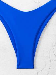 2026 Spring/Summer New Beach Vacation Bikini Sweet, Sexy, Slim, Versatile Swimming Two Piece Swimsuit Set - 寶藍色 - 查看 5