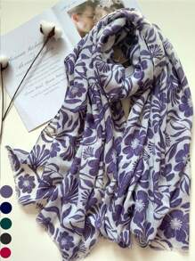 1pc Ditsy Floral Sequin Series Unique Vacation Photo Shooting Versatile Fashionable Cosplay Beach Travel Exotic Style Party Shawl, New Women Design For Spring/Summer - Multicolor - View 12