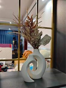 2 piezas Conjunto creativo de pareja para decoración del hogar, Jarrón de combinación de tamaño grande y mediano, Ornamento de mesa interior, Apropiado para decoración interior, Se puede usar en las cuatro estaciones
