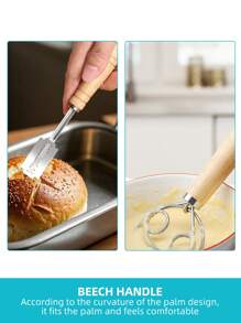 9pcs/Set, Bread Lame Danish Dough Whisk Kit, Including 1pc Bread Carving Tool, 4pcs Replacement Blades,1pc Leather Blade Protective Cover, 1pc Carving Tool Storage Box, 1pc Dough Scraper And 1pc Wooden Handle Dough Whisk/Flour Stirring Stick, Bread Making Tools, Baking Tools, Scoring Bread Shaper Set, Bread Cutter Set For Pastry, Baking, Cake, Dessert, Sourdough, Pizza, Kitchen Supplies, Kitchen Utensils, Kitchen Gadget Sets - Baking Tool Set - View 4