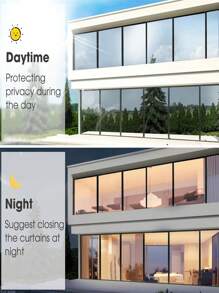 Film de confidentialité pour fenêtre à sens unique, teinte pour fenêtre. Réflexion miroir, blocage solaire, contrôle de la chaleur, protection UV. Permet de voir de l'extérieur mais pas de l'intérieur. Revêtement pour porte de bureau, noir et argent