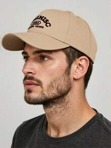 大檐刺绣棒球帽，休闲韩版字母檐帽，硬顶新款男士防晒帽，涤纶刺绣防风棒球帽，春秋冬