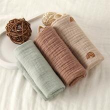 3/5 Pakken Baby Muslin Washandjes Voor Unisex Washandjesset Voor Baby Gezicht Lichaam Comfortabel En Zacht Voor Pasgeboren Baby's Kinderen Meisjes En Jongens