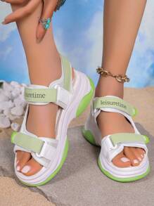 Women's Platform Wedge Sandals, Fashion Thick-Soled Casual Beach Shoes, Plus Size High Heels