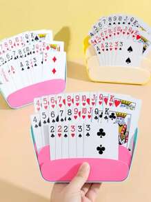 Portable Poker Card Holder - Hands-Free Device / Stable & Anti-Slip Design / Friendly For Small Hands / Essential For Travel & Family Games