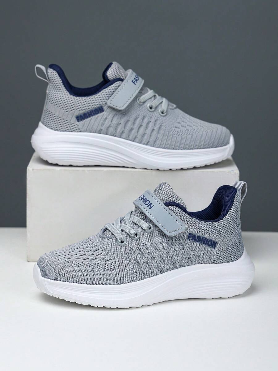 A Pair Four Seasons Shoes Kids Sports Shoes Boy Children's Sports Shoes Breathable Mesh Boys' Shoes Solid Color Fashionable And Versatile Kid Running Shoes, Lightweight And Comfortable Boys' Casual Shoes Mesh Boy Light Sneakers Young Boy Shoes Boys Hook And Loop Fastener Kids Runners