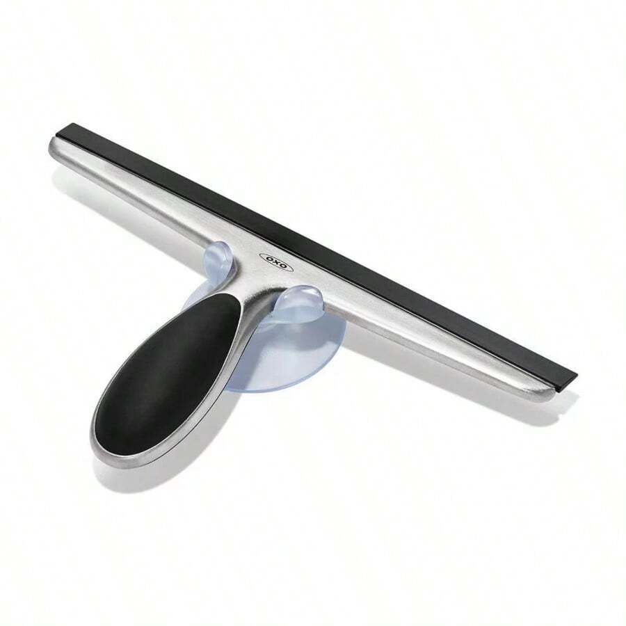 Espátula de acero inoxidable OXO: Herramienta durable de limpieza para baño y ventanas con gancho, 6 pulgadas de altura - 1 - Ver 1