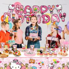 Sanrio Sanrio 41 Pcs Hello Kitty Party Decoration Hello Kitty Pink Kitty Including 1pc Tablecover 20 Pcs 7 Inches Plates And 20 Pcs 6.5 Inches Napkins Theme Birthday Party Decoration Favor Sets