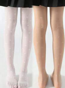 Women/Kids' 3D Heart & Floral Print Leggings/Knee High Socks - Multicolor - View 47