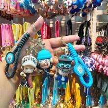 ONE PIECE 29 款海贼王 PVC 玩偶钥匙扣吊坠蒙奇·D·托尼托尼·乔巴佐罗可爱包包挂件配饰周边礼物海盗王卡哇伊动漫玩偶模型玩具 6-8 厘米/2.36-3.15 英寸 - 彩色 - 查看 6