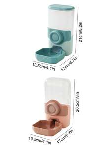 New Hanging Style Automatic Small Pet Feeder & Water Dispenser, 1L Gravity Pet Feeder And Water Bowl Set, Suitable For Rabbits, Puppies, Cats, Ferrets, Detachable Design, Fully Washable, Hanging Cage Design, Can Be Used Inside And Outside The Cage