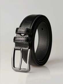 1pc Boy's Leather Pin Buckle Casual Retro Leather Belt Youth Jeans Belt, Father's Day GiftValentine's Day - Multicolor - View 7