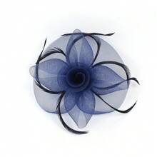 1pc Fascinators For Women Hats For Women Flower Fascinators For Women Church Kentucky Derby Hat Paper Clip Clip Style For Women And Girls - A - View 5
