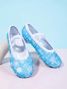 Kids' Indoor Exercise/Performance Shoes, Full Elastic Fabric Soft Sole, Comfortable Wear-Resistant Slip-On Ballet Dance Shoes