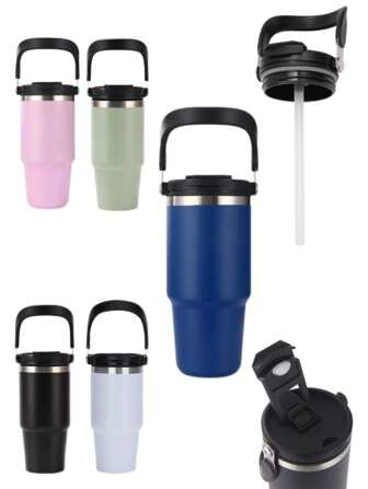 20oz Portable Car Cup Made Of 304 Stainless Steel, With Vacuum Insulation And Large Outdoor Capacity, Also Known As "Ice Boss Cup".