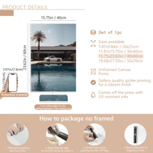 1 bức tranh in Canvas phong cảnh cây cọ và ô tô cổ điển - Trang trí nghệ thuật treo tường, Áp phích phong cách cổ điển, hiện đại cho phòng ngủ, văn phòng, phòng khách, trang trí lớp học - Tranh chân dung sáp ong trong nhà để trang trí văn phòng tại nhà, quà tặng lý tưởng, có hoặc không có khung Quà tặng sinh nhật tốt nghiệp - Nhiều màu - Xem 14